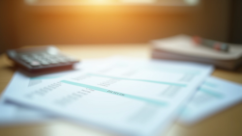 Bankovní výpisy a výkazy výdajů rozložené na stole, připravené k analýze