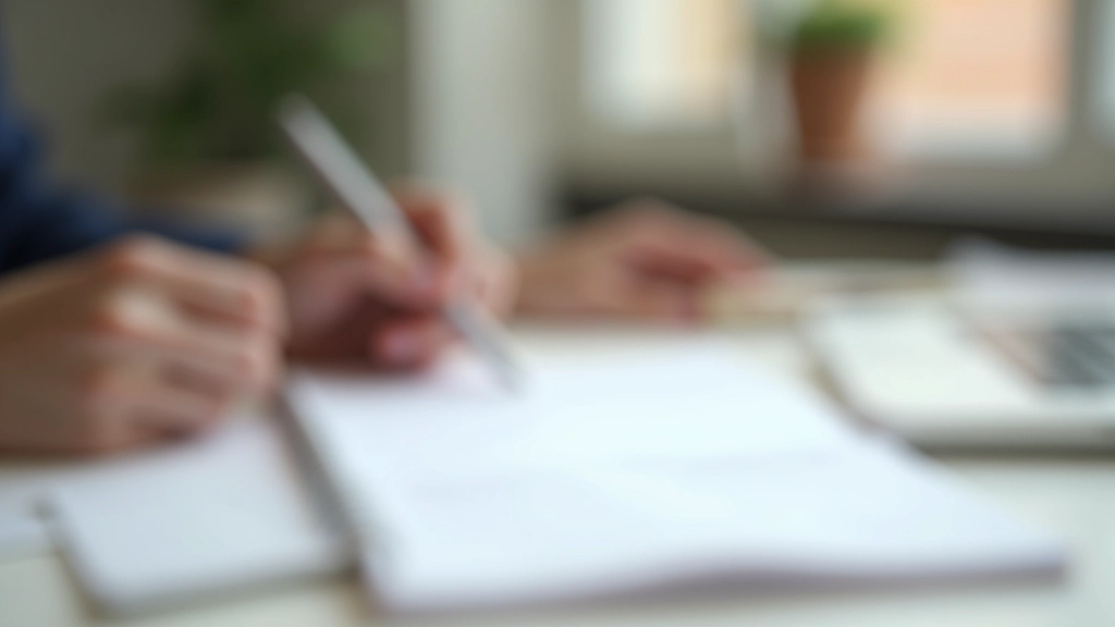 Ruka s tužkou píše do papírového sešitu rozpočet